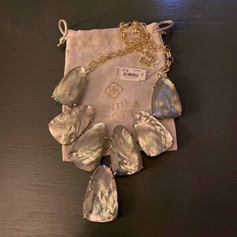 Kendra Scott Harlow Necklace in Grey Mother of Pearl